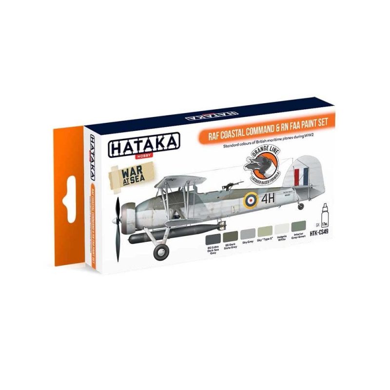 Hataka Orange Line Paint Set - Coastal Command /Rn HTK-CS49