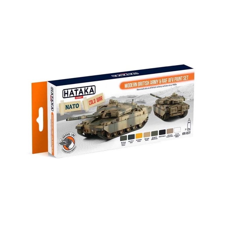 Hataka Orange Line Paint Set - Brit.Army/Raf Afv HTK-CS77