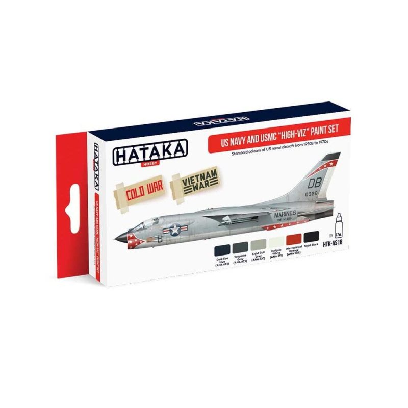 Hataka Red Line Paint Set - Navy & USMC High Viz HTK-AS18