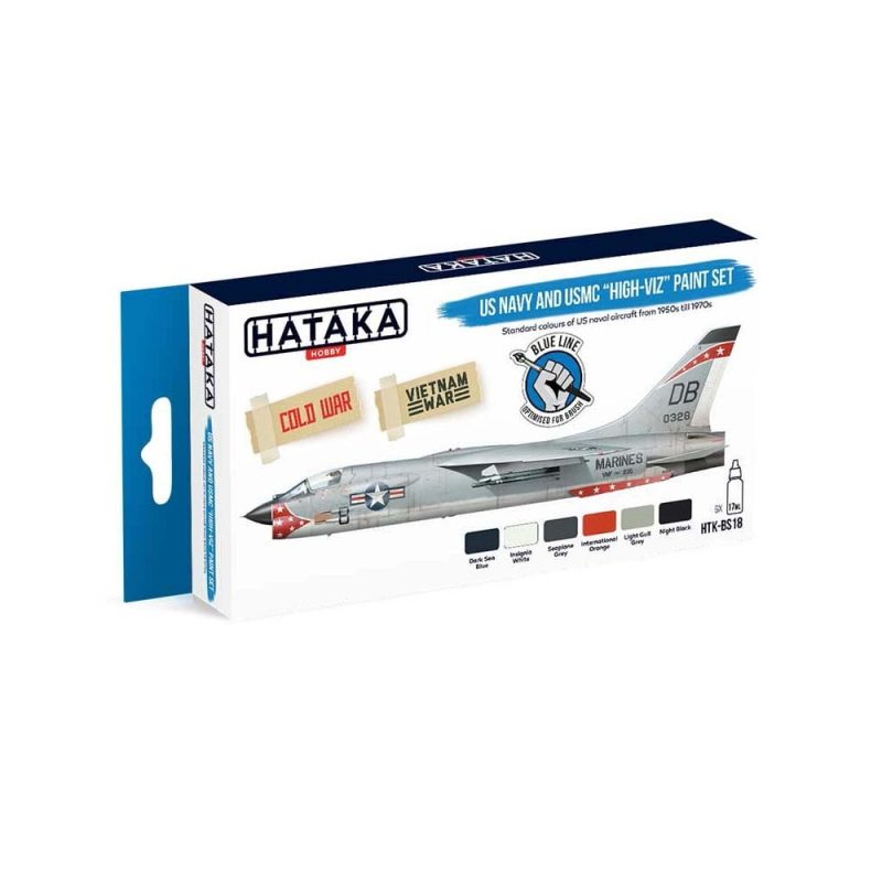 Hataka Blue Line Paint Set - Navy And Usmc H/Viz HTK-BS18