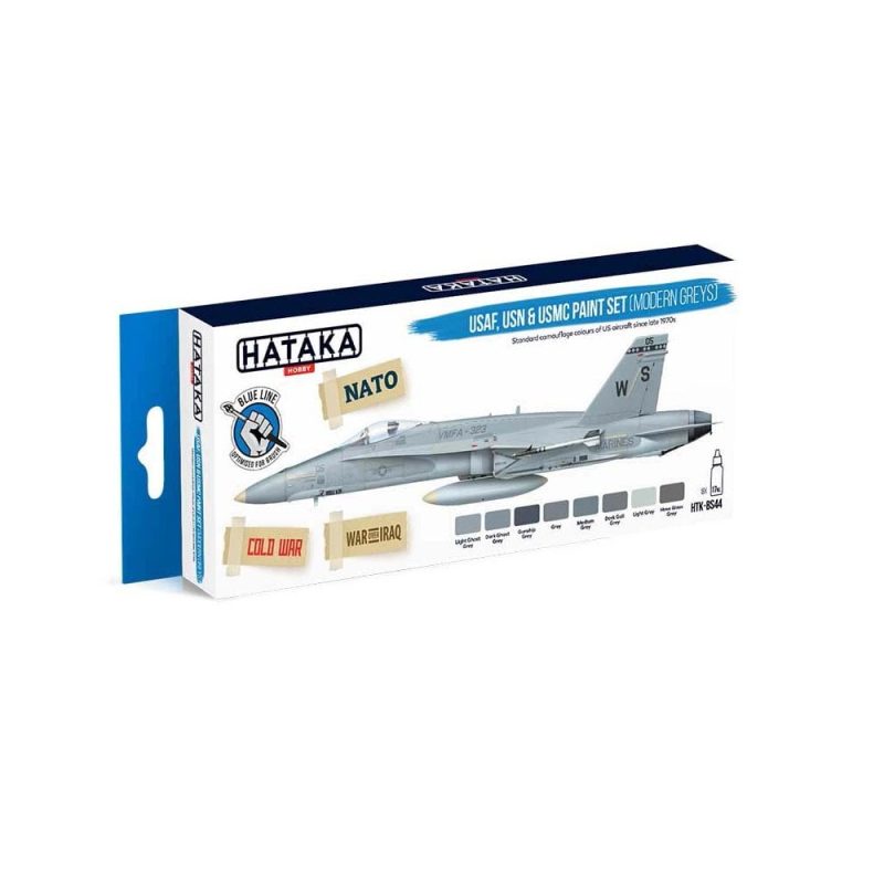 Hataka Blue Line Paint Set - USN & USMC HTK-BS44