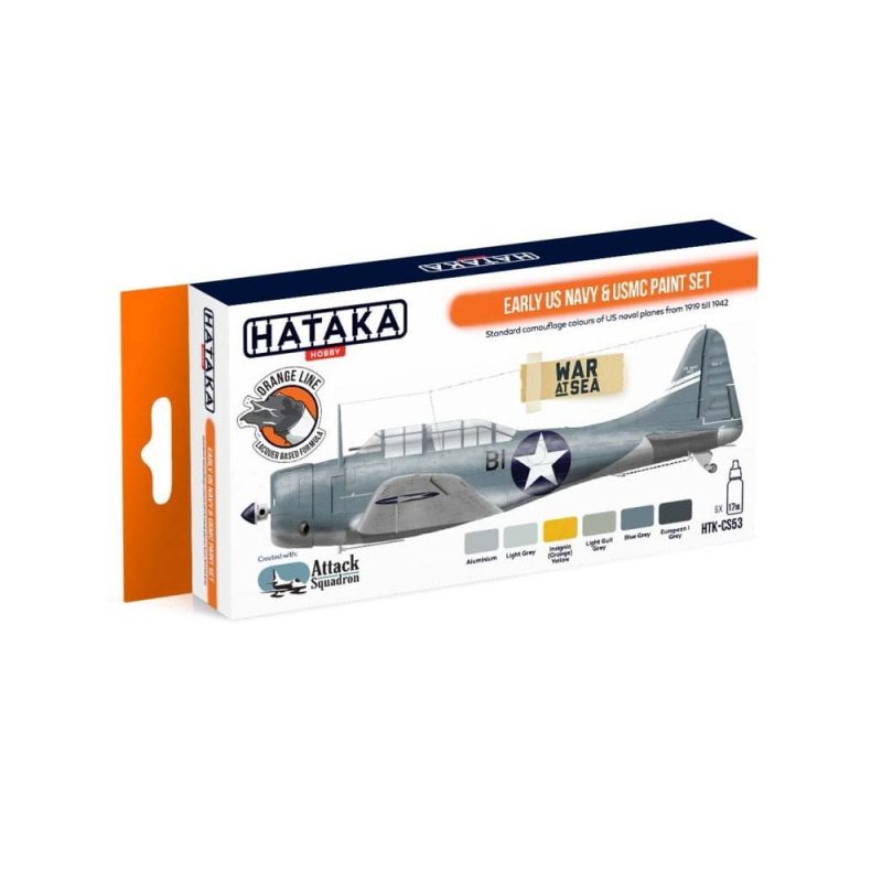 Hataka Orange Line Paint Set - US Navy & Usmc HTK-CS53