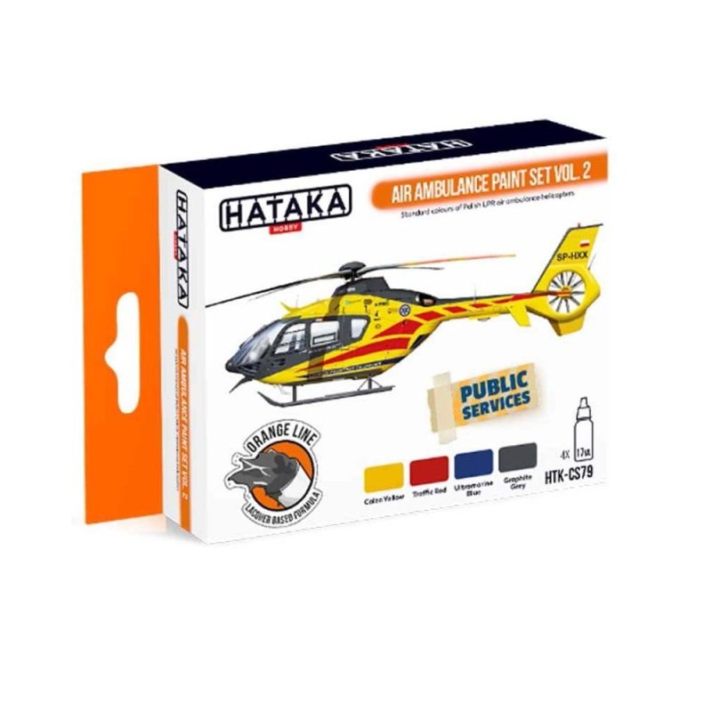 Hataka Orange Line Paint Set - Ambulance Hems Vol.2 HTK-CS79