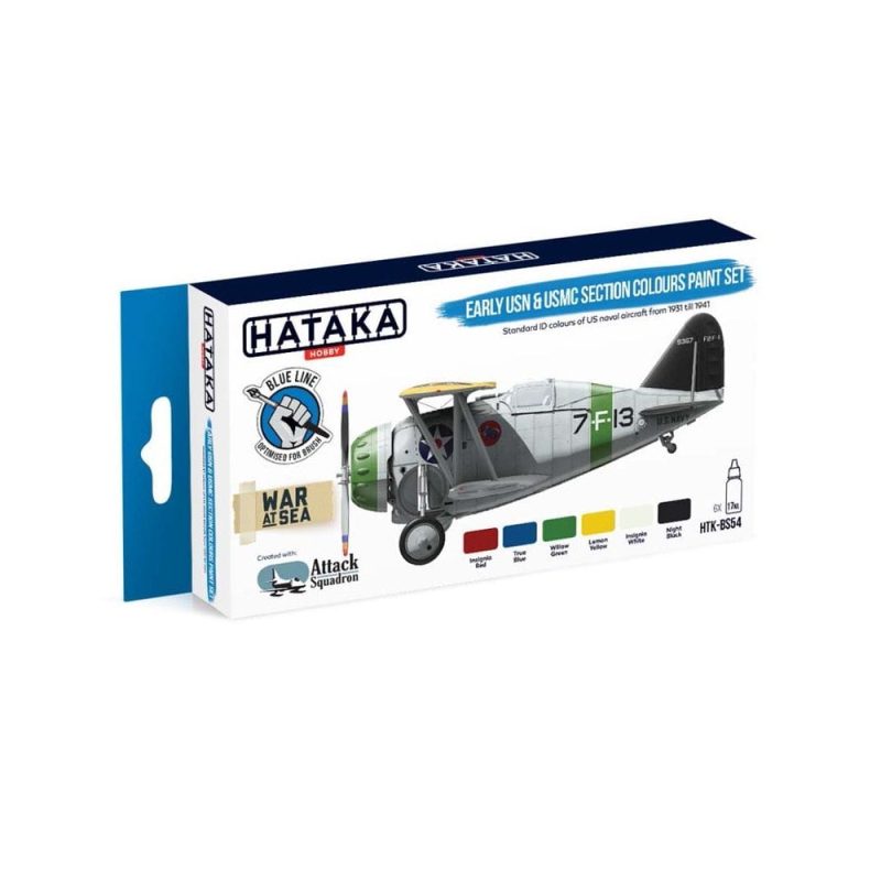 Hataka Blue Line Paint Set - USN & USMC Section Colours HTK-BS54