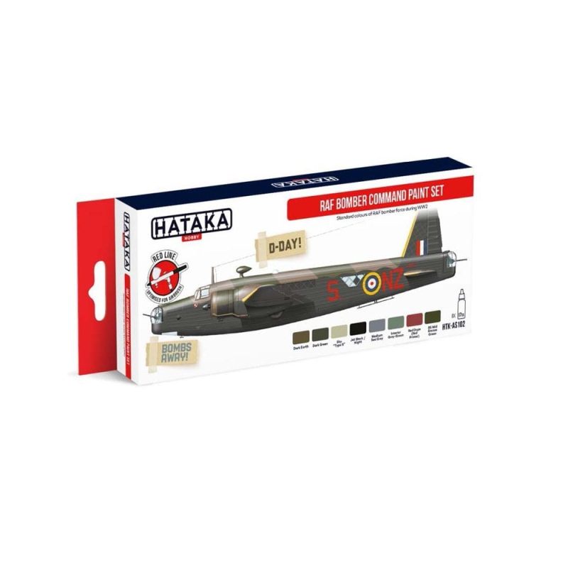 Hataka Red Line Paint Set - Bomber Command HTK-AS102