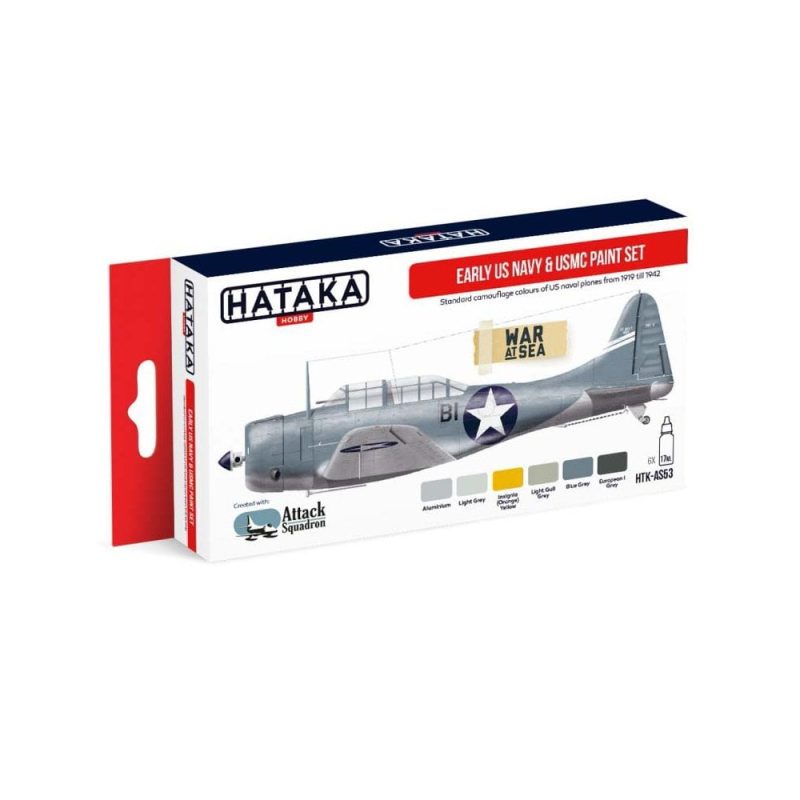 Hataka Red Line Paint Set - US Navy & USmc HTK-AS53