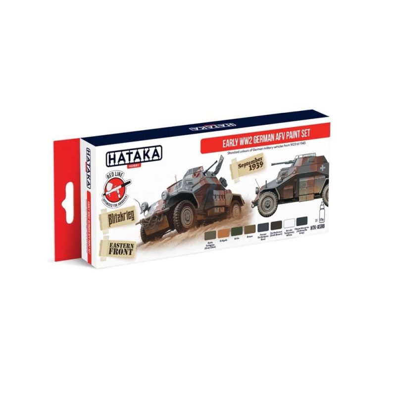 Hataka Red Line Paint Set - WWII German Airforce HTK-AS88