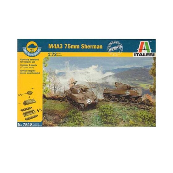Italeri Fast Assembly US M4A3 Sherman (1/72) 7518 Italeri Fast Assembly US M4A3 Sherman (1/72) 7518