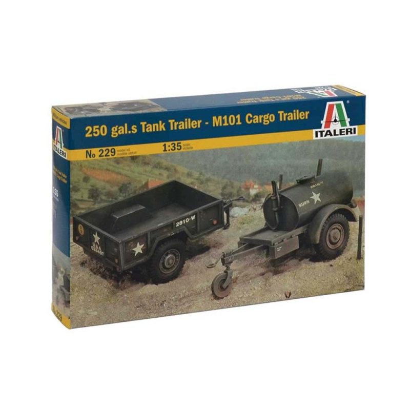 Italeri 250 Gal.S Tank Trailer And M101 Car (1/35) 229
