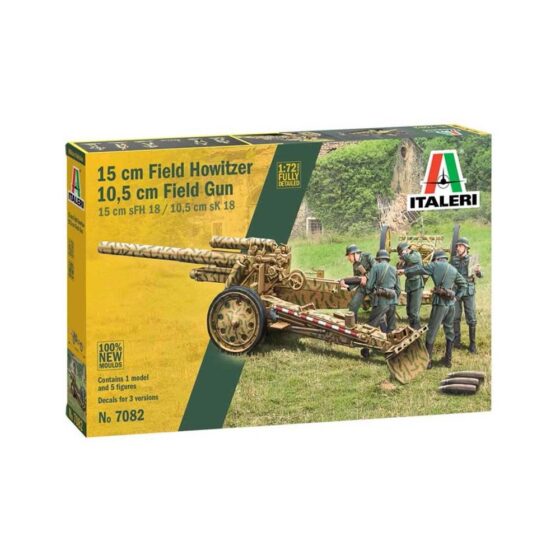 Italeri 15 Cm Field Howitzer / 10,5 Cm Field Gun (1/72) 7082 Italeri 15 Cm Field Howitzer / 10,5 Cm Field Gun (1/72) 7082