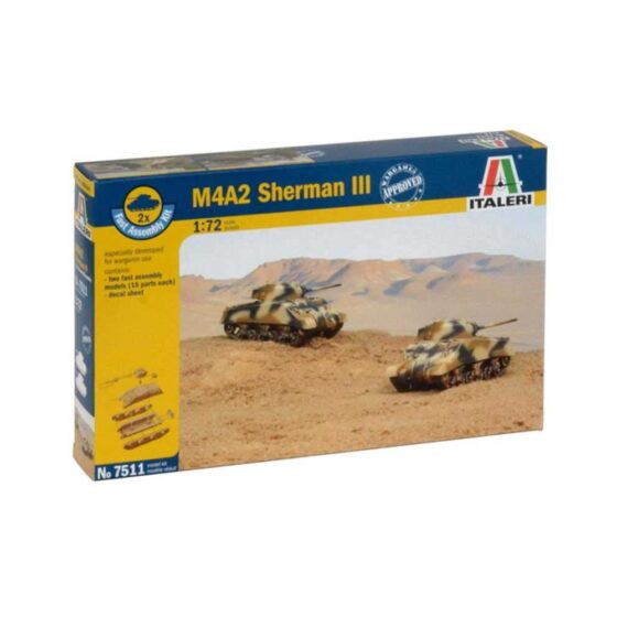 Italeri M4A2 Sherman III (1/72) 7511 Italeri M4A2 Sherman III (1/72) 7511