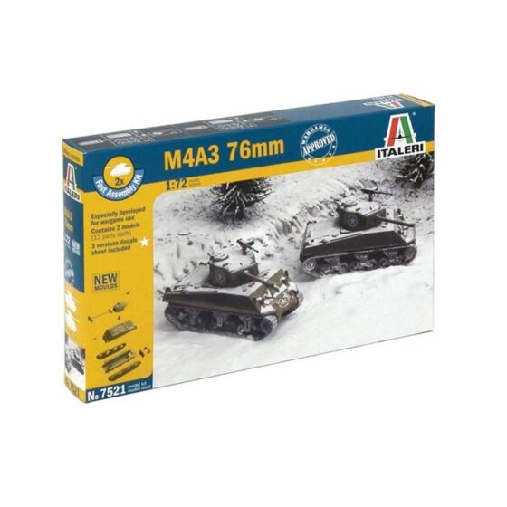 Italeri M4A3 76Mm - Fast Assembly (1/72) 7521 Italeri M4A3 76Mm - Fast Assembly (1/72) 7521