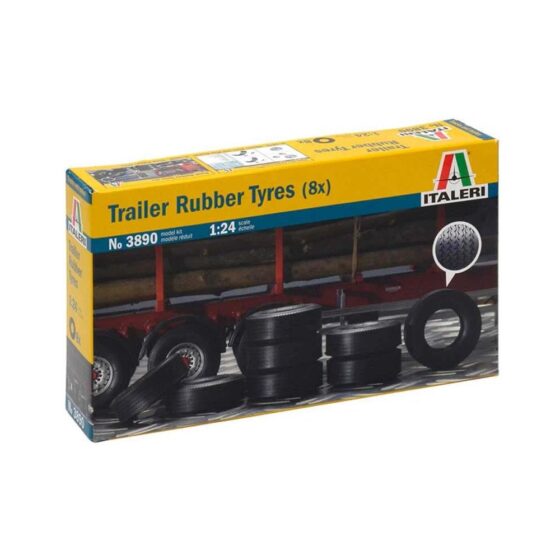 Italeri 8x Trailer Rubber Tyres (1/24) 3890 Italeri 8x Trailer Rubber Tyres (1/24) 3890