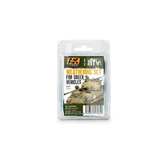 AK Interactive Weathering Set for Green Vehicles AK-064 AK Interactive Weathering Set for Green Vehicles AK-064
