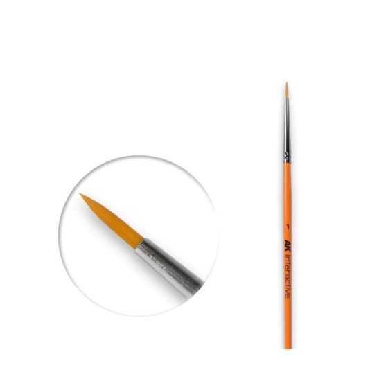 AK Interactive Synthetic Round Brushes No.1 AK-603 AK Interactive Synthetic Round Brushes No.1 AK-603