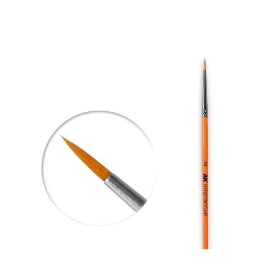 AK Interactive Synthetic Round Brushes No.2 AK-604 AK Interactive Synthetic Round Brushes No.2 AK-604
