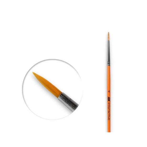 AK Interactive Synthetic Round Brushes No.4 AK-605 AK Interactive Synthetic Round Brushes No.4 AK-605