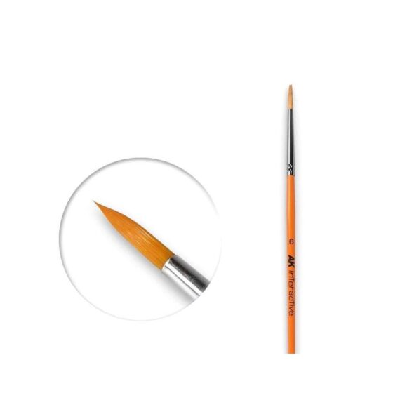 AK Interactive Synthetic Round Brushes No.6 AK-606 AK Interactive Synthetic Round Brushes No.6 AK-606