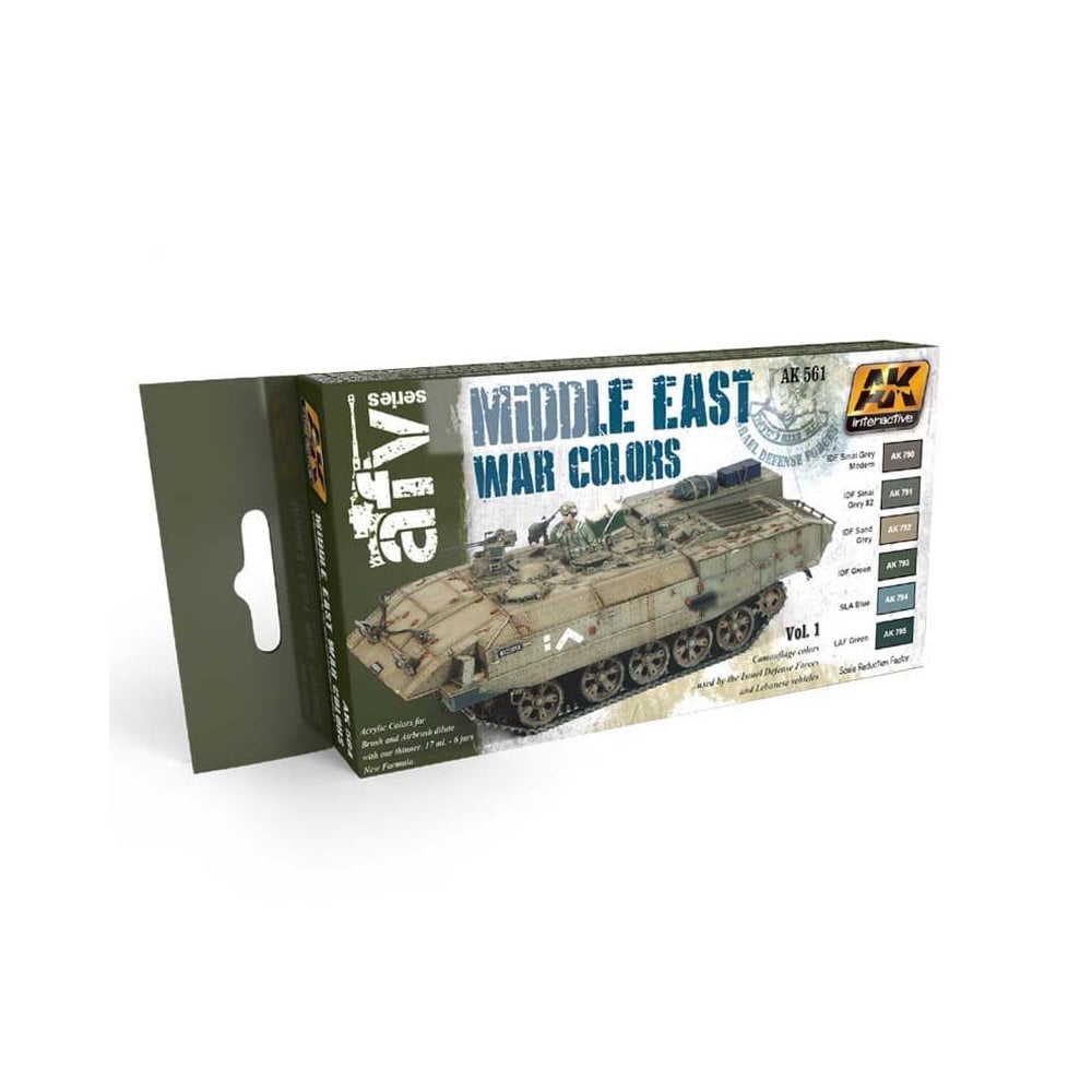 AK Interactive Middle East War Colors Set Vol 1 AK-564 AK Interactive Middle East War Colors Set Vol 1 AK-564