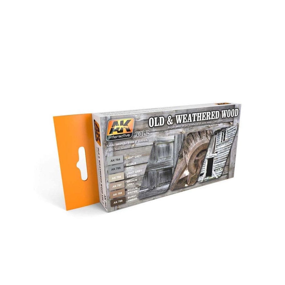 AK Interactive Old and Weathered Wood Vol.2 Set AK-563 AK Interactive Old and Weathered Wood Vol.2 Set AK-563