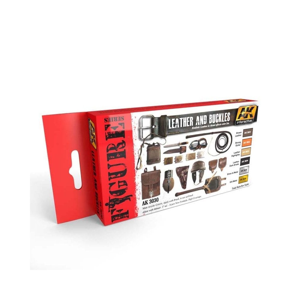 AK Interactive Leather and Buckles Paint Set AK-3030 AK Interactive Leather and Buckles Paint Set AK-3030