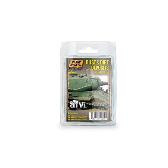 AK Interactive Dust and Dirt Deposits Weathering Set AK-4060 AK Interactive Dust and Dirt Deposits Weathering Set AK-4060