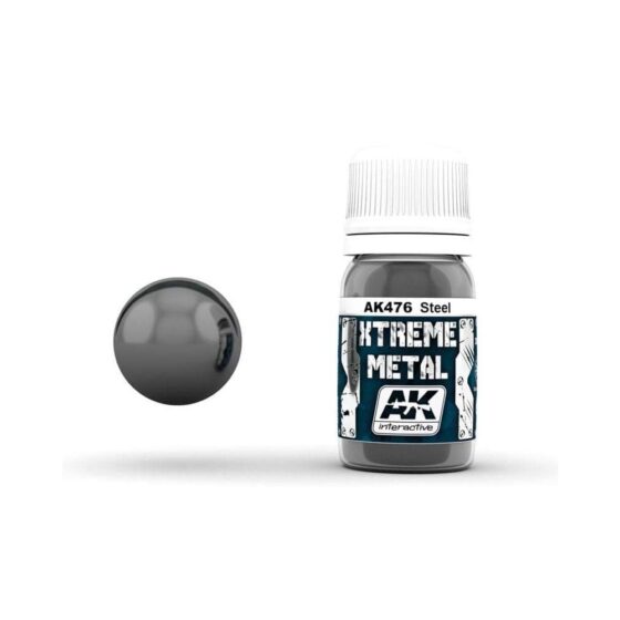AK Interactive Xtreme Metal - Steel (30ml) AK-476 AK Interactive Xtreme Metal - Steel (30ml) AK-476