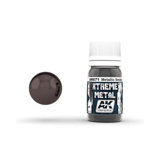AK Interactive Xtreme Metal - Metallic Smoke (30ml) AK-671 AK Interactive Xtreme Metal - Metallic Smoke (30ml) AK-671