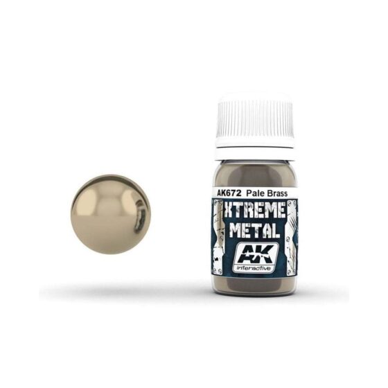 AK Interactive Xtreme Metal - Pale Brass (30ml) AK-672 AK Interactive Xtreme Metal - Pale Brass (30ml) AK-672