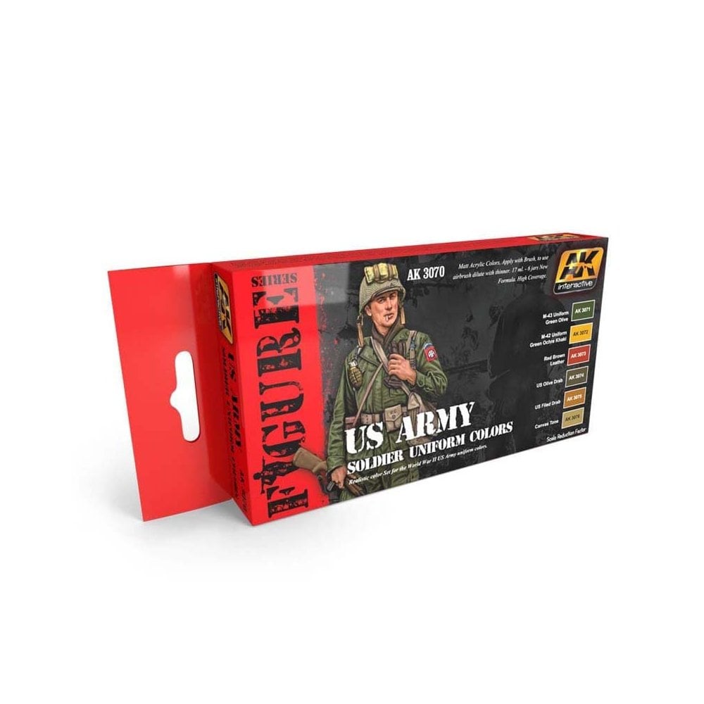 AK Interactive US Army Soldier Uniform Colors Set AK-3070 AK Interactive US Army Soldier Uniform Colors Set AK-3070