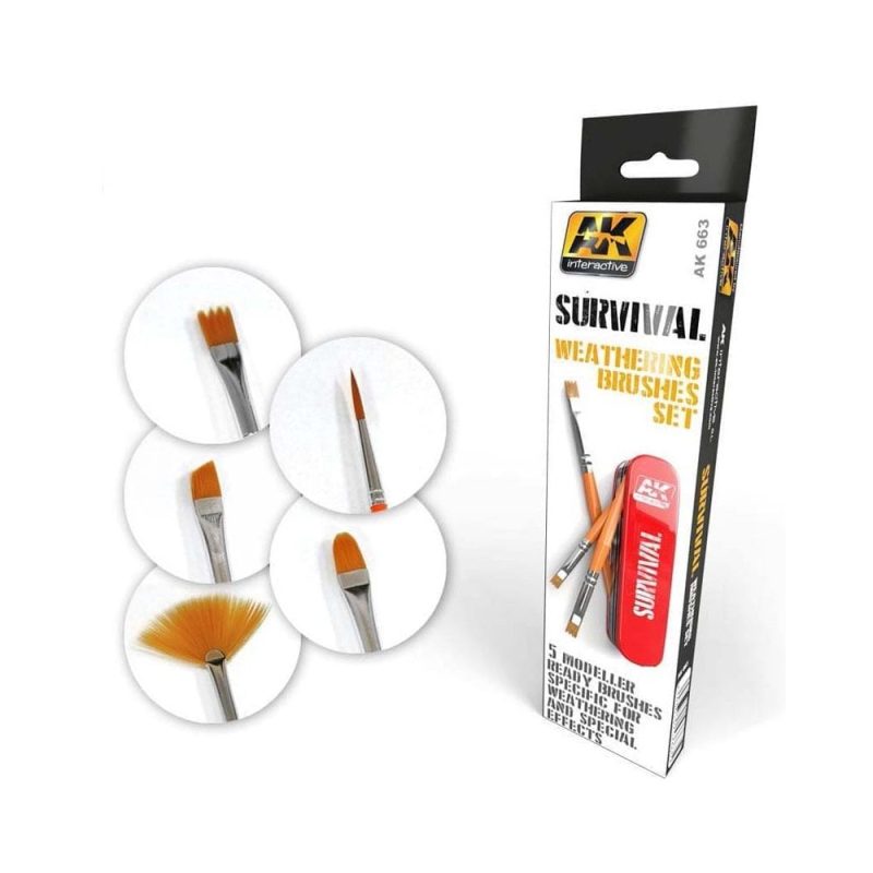 AK Interactive Survival Weathering Brush Set AK-663