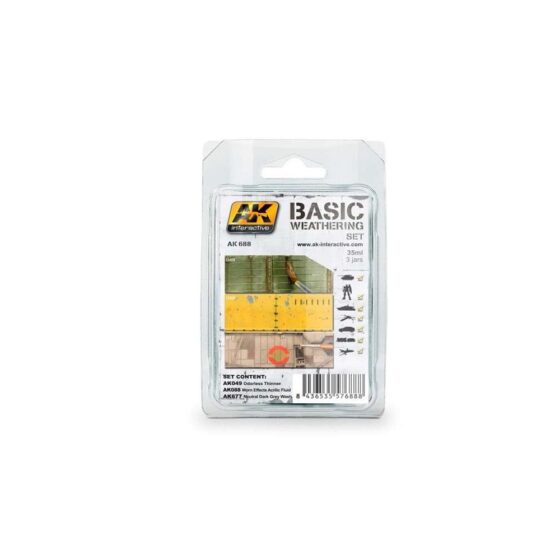 AK Interactive Basic Weathering Set AK-688 AK Interactive Basic Weathering Set AK-688