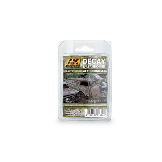 AK Interactive Decay and Abandoned Weathering Set AK-4180 AK Interactive Decay and Abandoned Weathering Set AK-4180