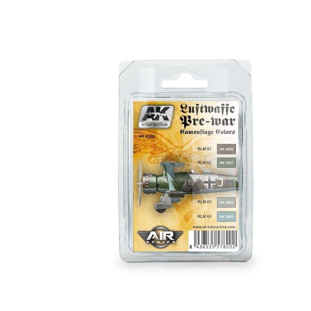 AK Interactive Luftwaffe Pre-War Camouflage Colors Set AK-2320 AK Interactive Luftwaffe Pre-War Camouflage Colors Set AK-2320