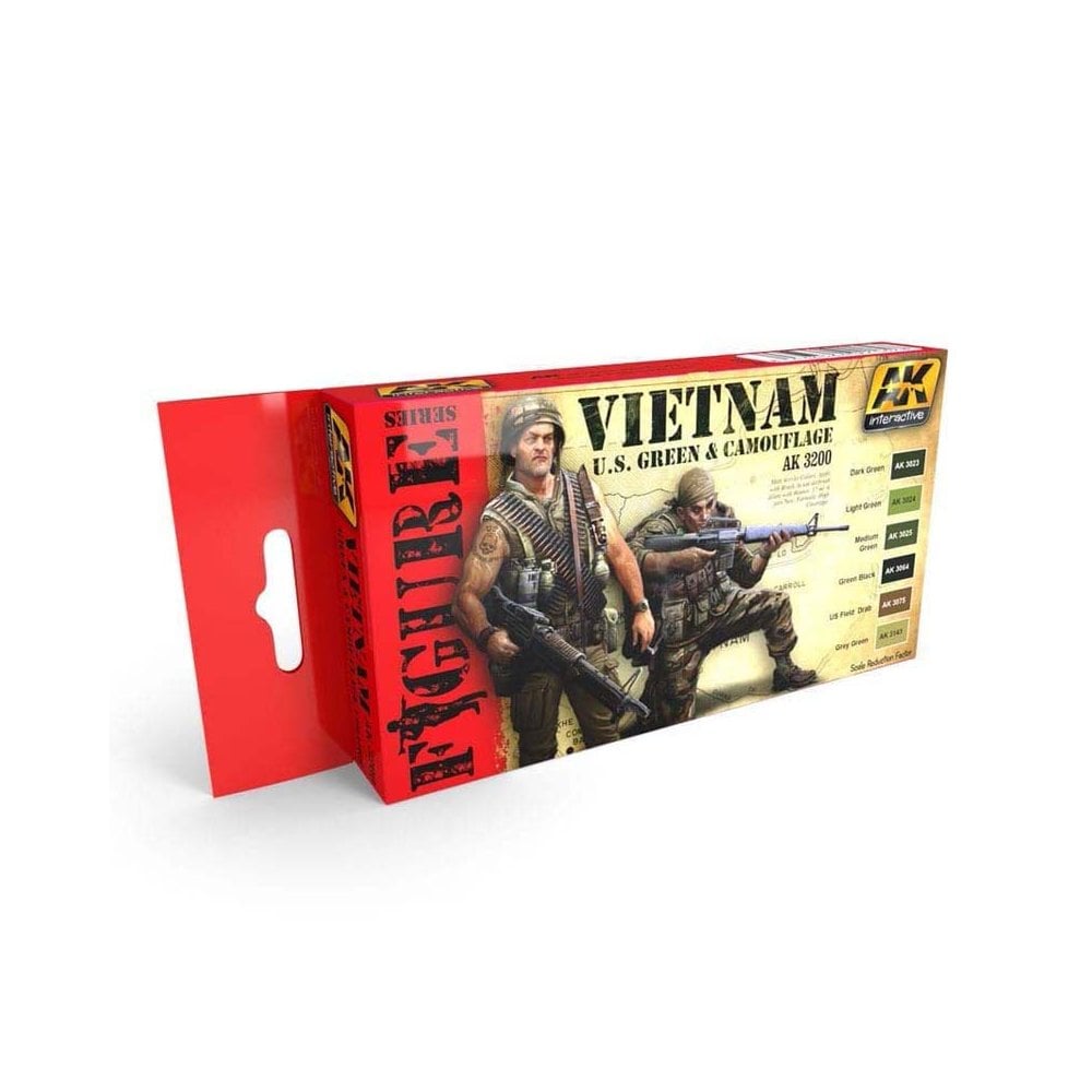 AK Interactive Vietnam U.S. Green & Camouflage Paint Set AK-3200 AK Interactive Vietnam U.S. Green & Camouflage Paint Set AK-3200