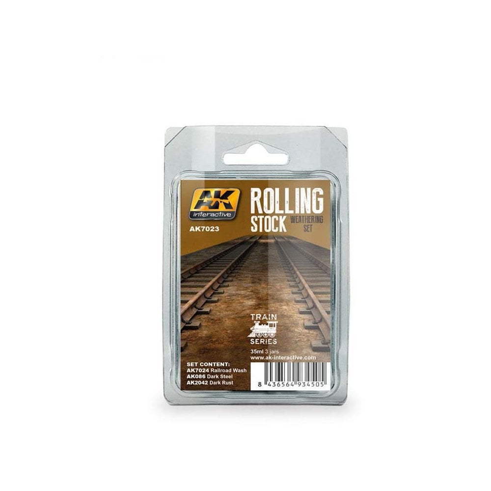 AK Interactive Rolling Stock Weathering Set Train Series AK-7023 AK Interactive Rolling Stock Weathering Set Train Series AK-7023