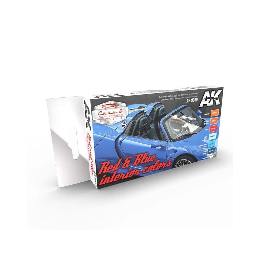 AK Interactive Red & Blue Interior Colors Set AK-9030 AK Interactive Red & Blue Interior Colors Set AK-9030