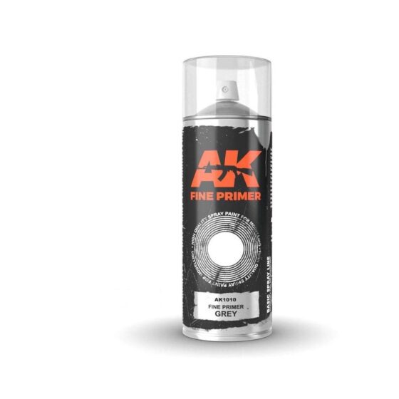 AK Interactive Fine Primer Grey Spray Can (400ml) AK-1010 AK Interactive Fine Primer Grey Spray Can (400ml) AK-1010