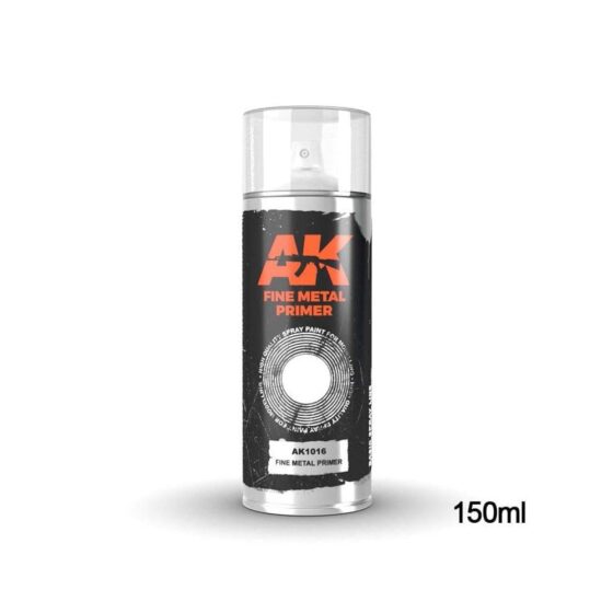 AK Interactive Fine Metal Primer Spray Can (150ml) AK-1016 AK Interactive Fine Metal Primer Spray Can (150ml) AK-1016
