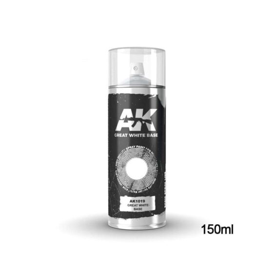 AK Interactive Great White Base Spray Can (150ml) AK-1019 AK Interactive Great White Base Spray Can (150ml) AK-1019