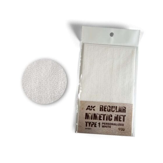 AK Interactive Regular Mimetic Net Type 1 Personalized White AK-8061 AK Interactive Regular Mimetic Net Type 1 Personalized White AK-8061