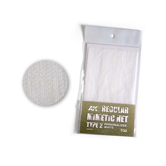 AK Interactive Regular Mimetic Net Type 2 Personalized White AK-8063 AK Interactive Regular Mimetic Net Type 2 Personalized White AK-8063