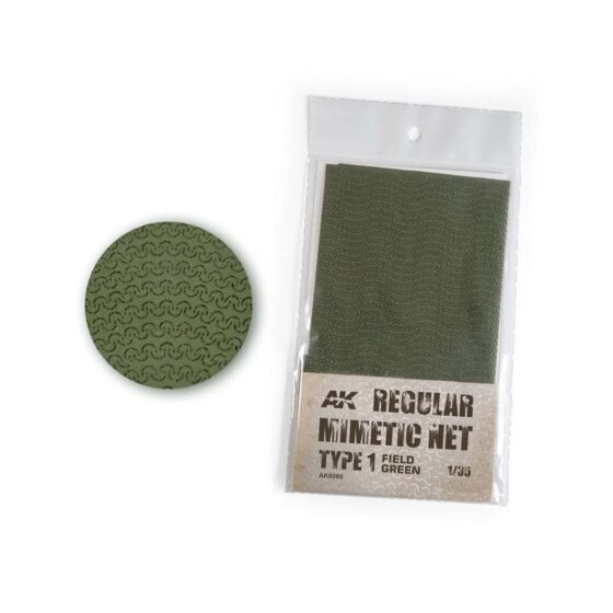 AK Interactive Regular Mimetic Net Type 1 Field Green AK-8066 AK Interactive Regular Mimetic Net Type 1 Field Green AK-8066