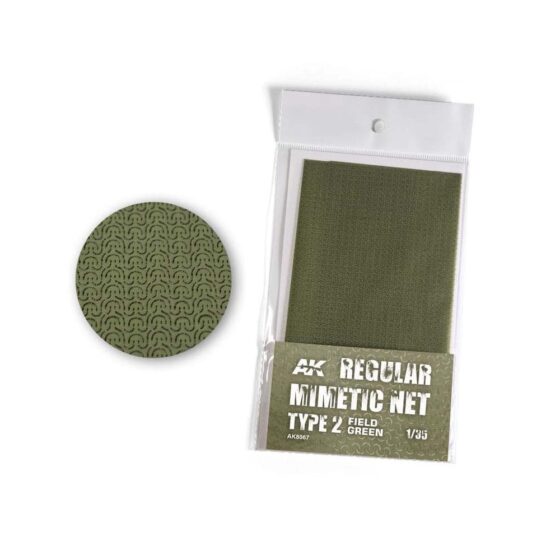 AK Interactive Regular Mimetic Net Type 2 Field Green AK-8067 AK Interactive Regular Mimetic Net Type 2 Field Green AK-8067