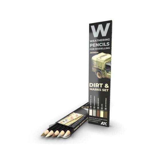 AK Interactive Weathering Pencil Set Splashes Dirt And Stains AK-10044 AK Interactive Weathering Pencil Set Splashes Dirt And Stains AK-10044