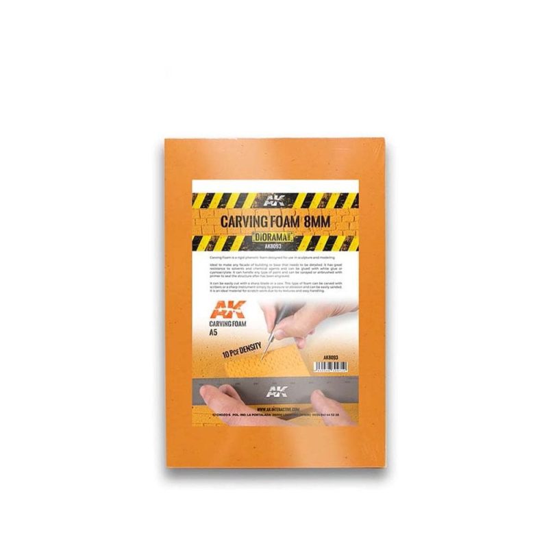 AK Interactive A5 (228 X 152mm) Carving Foam (8mm) AK-8093