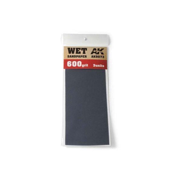 AK Interactive Wet Sandpaper 600 Grit (3pk) AK-9073 AK Interactive Wet Sandpaper 600 Grit (3pk) AK-9073