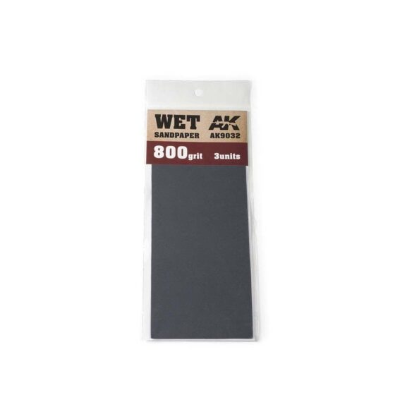 AK Interactive Wet Sandpaper 800 Grit (3pk) AK-9032 AK Interactive Wet Sandpaper 800 Grit (3pk) AK-9032