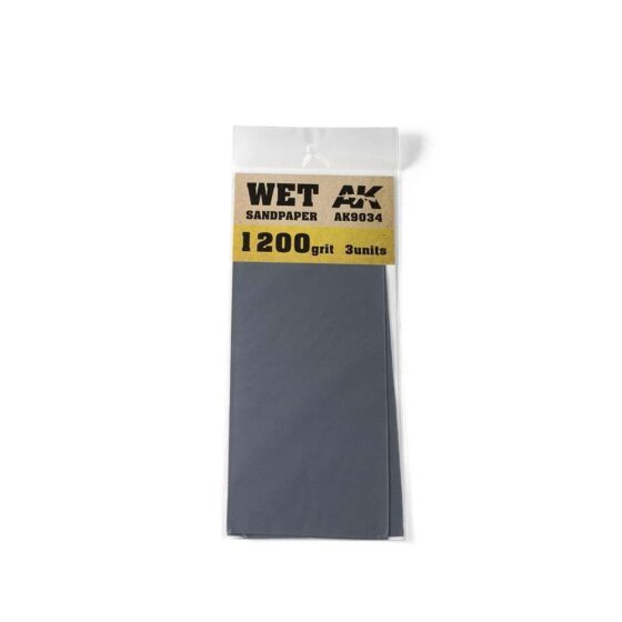 AK Interactive Wet Sandpaper 1200 Grit (3pk) AK-9034 AK Interactive Wet Sandpaper 1200 Grit (3pk) AK-9034