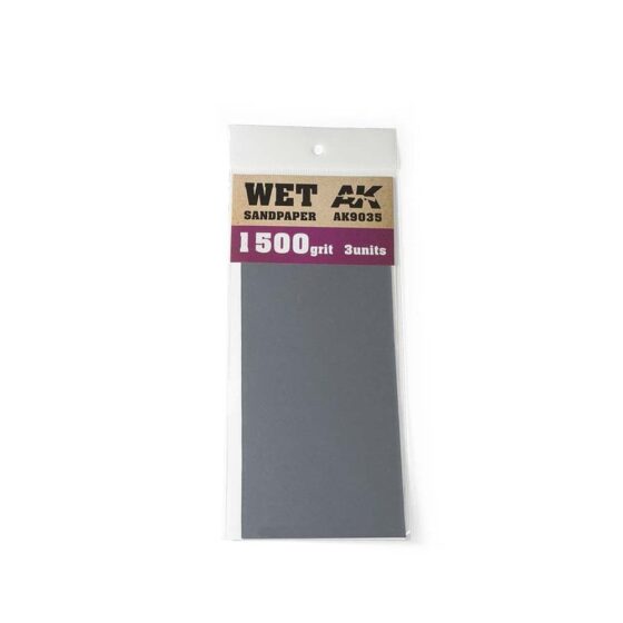 AK Interactive Wet Sandpaper 1500 Grit (3pk) AK-9035 AK Interactive Wet Sandpaper 1500 Grit (3pk) AK-9035